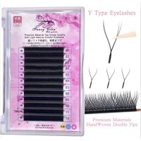 Y Type Eyelashes Extension Thickness 0.07mm Hand Premium Materials Natural Soft Mink Tiny YY shape Eyelash Extensi