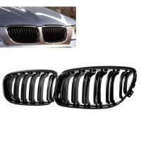 1 Pair Car Front Grille Gloss Black Inlet Grille for E90 3-Series Sedan/Wagon 2009 - 2011