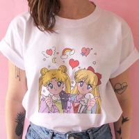 เสื้อยืด ลายการ์ตูนเซเลอร์มูน 90S น่ารัก สไตล์ฮาราจูกุ