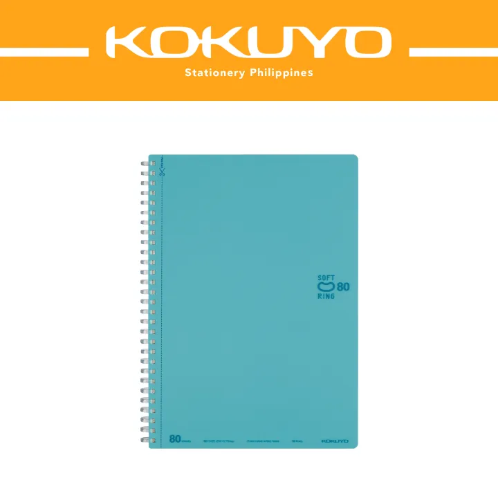 Kokuyo SU-SV308BT-LB (3'S) Soft Ring Notebook, B5, 80s, Light Blue, Dot ...