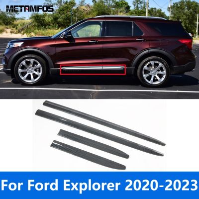 สติกเกอร์คาร์บอนไฟเบอร์แต่งขอบประตูอะไหล่รถยนต์สำหรับ Ford Explorer 2020-2022 2023อุปกรณ์เสริมตกแต่งรถหมวกครอปกระจกรถ87Tixgportz