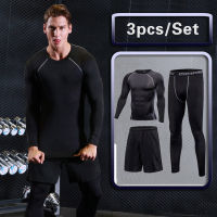 Mens Running Set Training Tracksuit Male Outdoor Sports Clothing Gym Compression Jogging Suit Fitness Tight Sportswear Rashgard