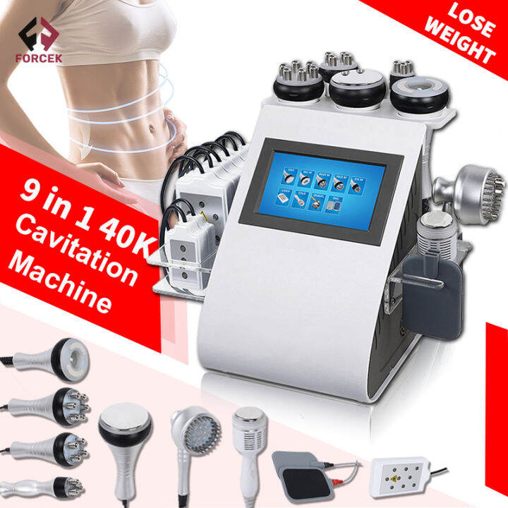 [1 Year Warranty] 9 IN 1 40k Cavitation RF Slimming Ultrasonic Weight