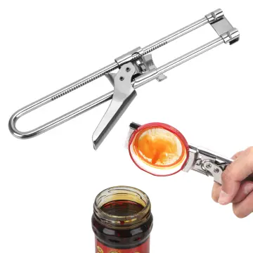 Multifunctional Can Opener Beer Bottle Opener Adjustable Stainless Steel  Manual Jar master Opener Gripper Kitchen supplies