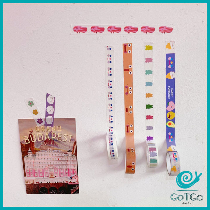 gotgo-เทปวาชิลายการ์ตูน-สำหรับติดตกแต่ง-diy-สำหรับตกแต่งไออารี่-สมุดภาพ