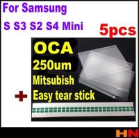 5pcs OCA optical clear adhesive for Samsung galaxy S S2 S3 S4 i9200 i9300 I9500 S5 MINI i8190 I9190 G800 double side sticker