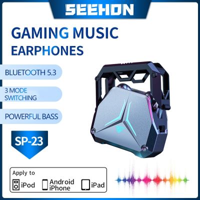 ZZOOI TWS Gaming Headset Wireless Bluetooth Earphone 5.3 Headphones Noise-Canceling Headphones Stereo Music Game Headphones In-Ear Ear