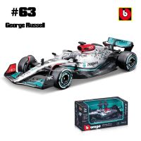 Bburago 1:43 2022 F1 Mercedes-AMG W13 #44แฮมิลตัน #63จอร์จรัสเซลของเล่นอัลลอยโมเดลรถยนต์ซุปเปอร์ฟอร์มูล่ารถหล่อดายโมเดลรถเหล็กหล่อ