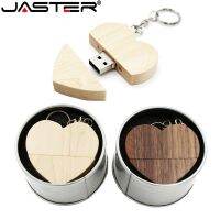 JASTER creative Walnut wood Maple wo love heart Box usb flash drive 4GB 8GB 16GB 32GB 64GB usb 2.0 gift pendrive LOGO Gift