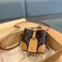 L.Vˉ Inner lining bag, inner liner bag, small roasted wheat, small fortune bag, nano noe, small bag Womens shoulder patterned leather brown new lightweight small bag