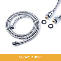 Bathroom Handheld Shower Head with Extra Long Hose and Brass Bracket Holder Shower Wall Polished Hand Shower Faucet Set