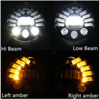 7นิ้ว LED ไฟหน้ารถจักรยานยนต์ Hi ไฟเลี้ยวต่ำพร้อมเครื่องหมาย E หมายเลข7 "ไฟหน้าโปรเจคเตอร์ Motorcycer