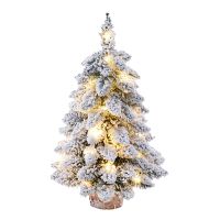 {Decwork}Mini Christmas Tree Small Cedar Pine Party Decor With Light DIY Kids Gift PVC Holiday Ambiance For Home Desktop Ornament