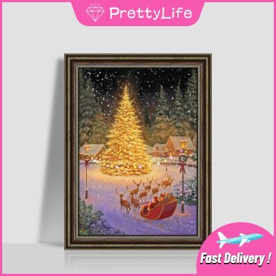 【 Pl】diamond Painting 5D DIY Merry Christmas Santa Claus Full Drill Snowman Home Wall Decoration 30X40CM/40X50CM