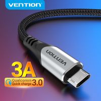 Vention 3A Reversible Micro USB Cable Nylon Fast Charging for Samsung Xiaomi HTC LG USB Charger Data Cable Mobile Phone Cable Cables  Converters