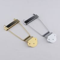 KR-1 Set   Jazz Guitar Bridge Trapeze Tailpiece For Hollow Body Archtop Guitar  Chrome / Gold  MADE IN KOREA