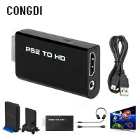 For PS2 to HDMI-compatible Converter Adapter 480i/480p/576i Audio Video With 3.5mm Audio Cable Supports PC All PS2 Display Modes