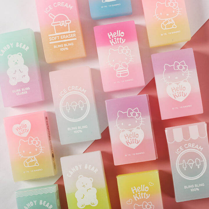 Hello Kitty Eraser Fluorescent Gradient Jelly Eraser Creative Cartoon Hello Kitty Eraser Fluorescent Gradient Jelly Eraser Creative Cartoon