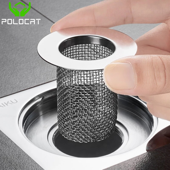 Polocat Stainless Steel Floor Drain Filter Mesh Kitchen Sink Anti-clog ...