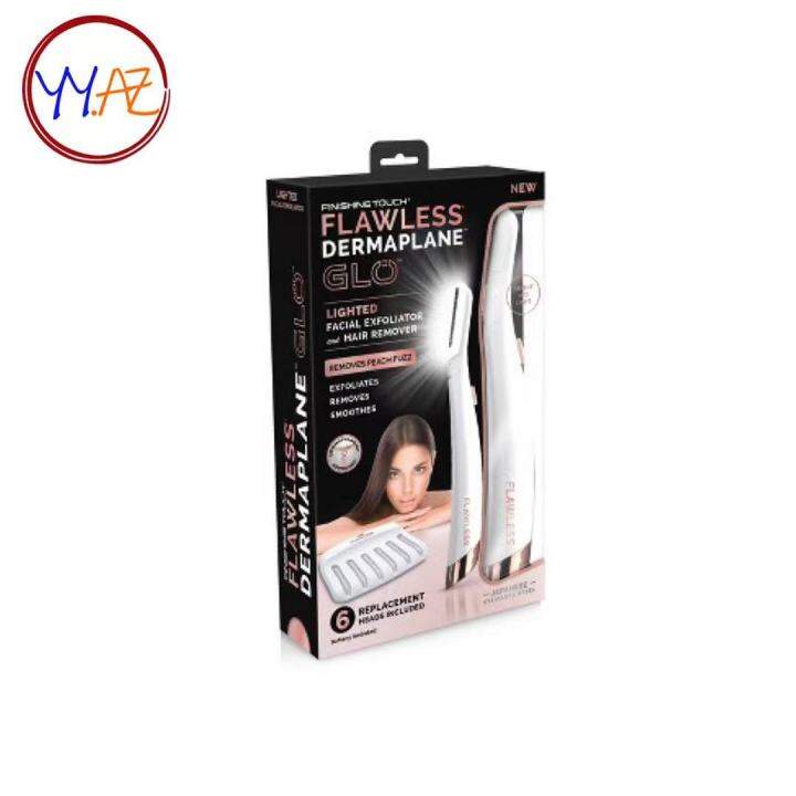 YY.AZ Finishing Touch Flawless Dermaplane Glo Lighted Facial Exfoliator