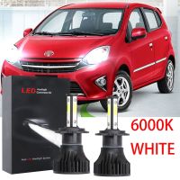 ชุดหลอดไฟหน้าฮาโลเจน LED 6000K สีขาว แบบเปลี่ยน สําหรับ Toyota Wigo 2014-2016 รุ่นที่ 1 (1 คู่)