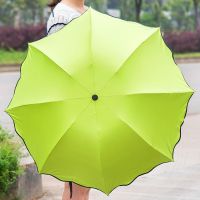 Creative flowering water umbrella UV sunscreen umbrellas Windproof Three Folding Compact Rain Travel Umbrellas fashion Umbrellas