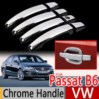 สำหรับ VW P Assat B6โครเมี่ยมจับครอบคลุมตัดชุด4ชิ้นโฟล์คสวาเกน MK6 2005-2010ซีดานเกวียนอุปกรณ์เสริมในรถยนต์สติกเกอร์รถจัดแต่งทรงผม