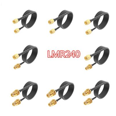 LMR240 Cable SMA Male to SMA Male Plug Connector LMR-240 50-4 Low Loss RF Coaxial Cable Pigtail WiFi Router Antenna Electrical Connectors