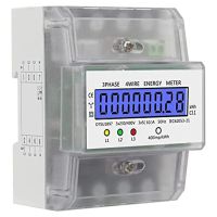 1 Piece Electricity Meter 3 Phasig 4 Ladder Power Meter Hutschiene with LCD Display Digital Electricity Meter 230V 400V 5-100A