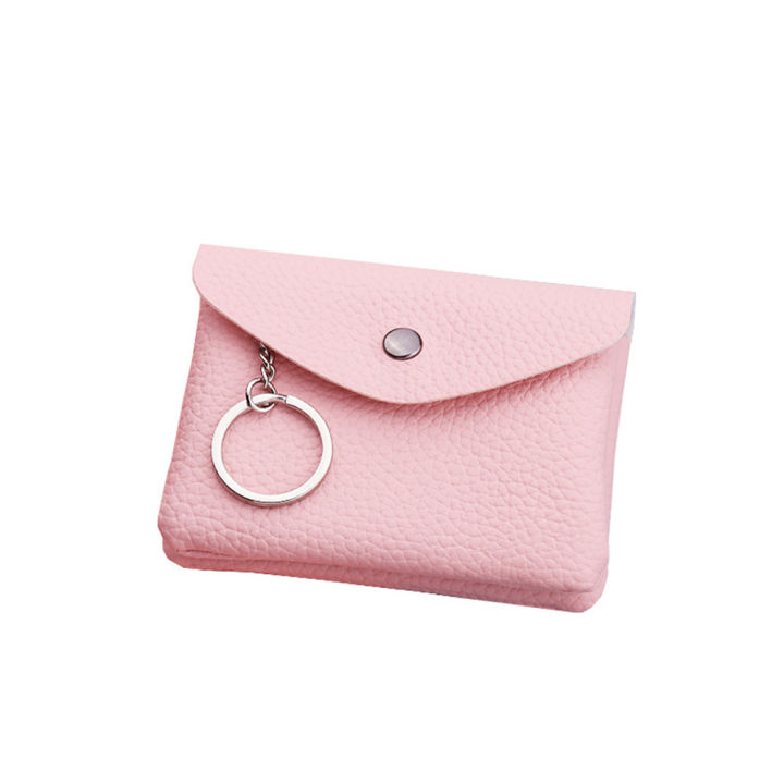 พวงกุญแจที่ใส่บัตรกระเป๋าเงินผู้หญิง-dompet-koin-ที่ใส่กุญแจกระเป๋าสตางค์ใส่บัตรที่ใส่บัตรกระเป๋าเงินกระเป๋าเงินใส่เหรียญหนัง-pu-dompet-koin