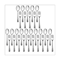 30 Pieces Kids Silverware Set Spoons and Forks Set Stainless Steel Toddler Utensils Flatware Set