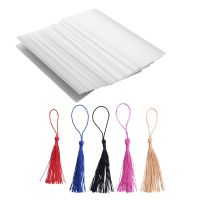 40 PCS Acrylic Bookmark Blank Clear DIY Unfinished Mini Book Markers with Colorful Tassels for DIY Craft Ornaments