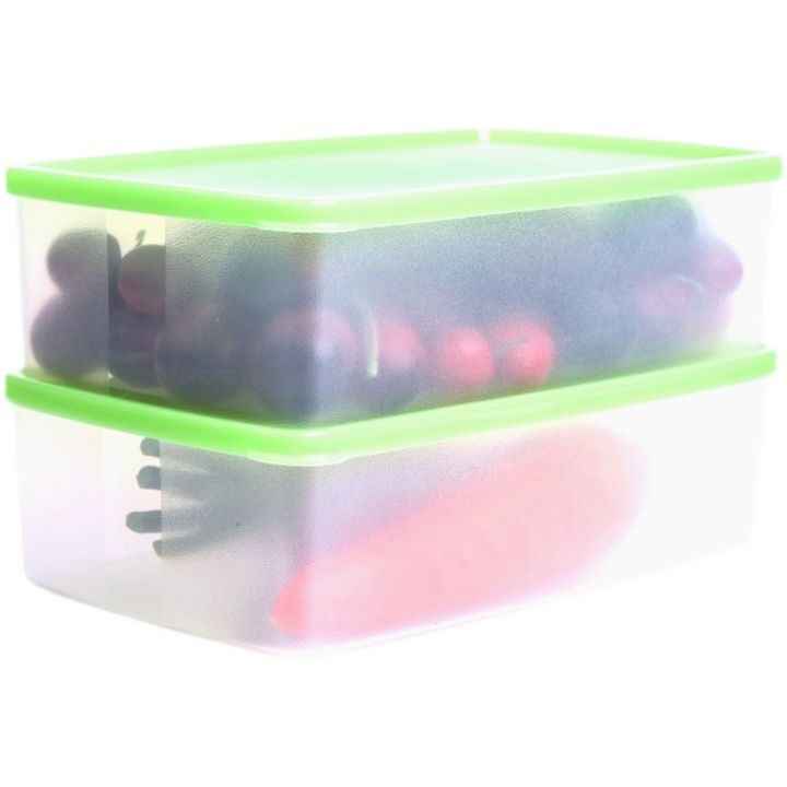 กล่องถนอมอาหารทัปเปอร์แวร์ตู้เย็น-1-3-ลิตร-กล่องพลาสติกปิดสนิทสำหรับแช่ผักและผลไม้
