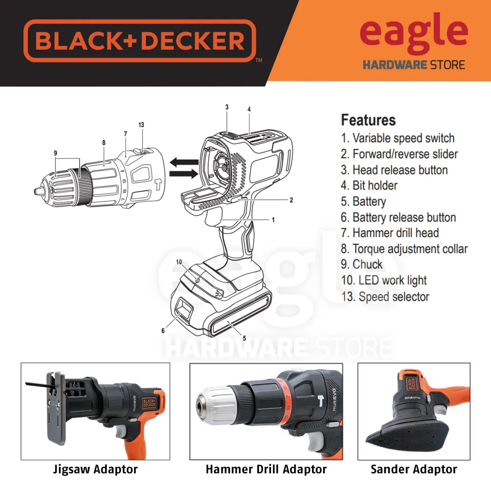 Black & Decker MULTIEVO EVO185B1-B1 – AHPI