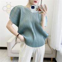 ♗℡✢ Aiden001 5413 Summer Pleated Womens T-Shirt Commuting Loose Love Top One Size (45-75Kg)