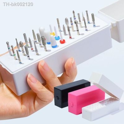 ❆ 30 Holes Nail Drill Bits Storage Box Grinding Head Holder Stand Display Container Milling Cutter Manicure Organizer
