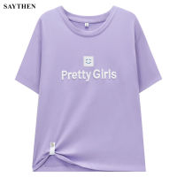 SAYTHEN 2022 Spring And Summer New Cotton Short-Sleeved T-Shirt Womens Loose All-Match Half-Sleeve Top Bottoming Shirt