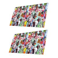 2X Water Transfer Printing Film Hydrographics Hydro Dipping Kit Pig Recorder Graffiti 0.5X2M