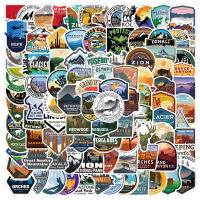 TANG 100Pcs National Park Zoo Icon Stickers Guitar Skateboard Laptop Graffiti Sticker