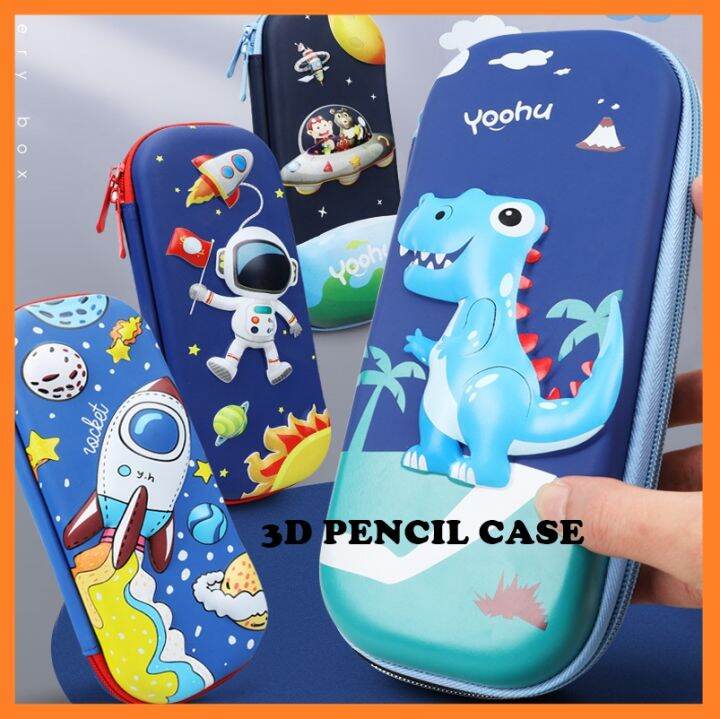 3D Pencil Case Cartoon EVA Waterproof School Pencil Case Children ...