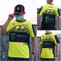 เสื้อยืดลายจุด VR46สำหรับผู้ขับขี่รถจักรยานยนต์ผู้ชายเสื้อผ้าฤดูร้อนแฟชั่นขนาดใหญ่แห้งเร็วระบายอากาศดีสำหรับขี่จักรยานกลางแจ้ง ZHB8121