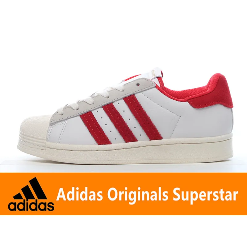 Buy Adidas Superstar White Red Casual Sneakers for Womens at