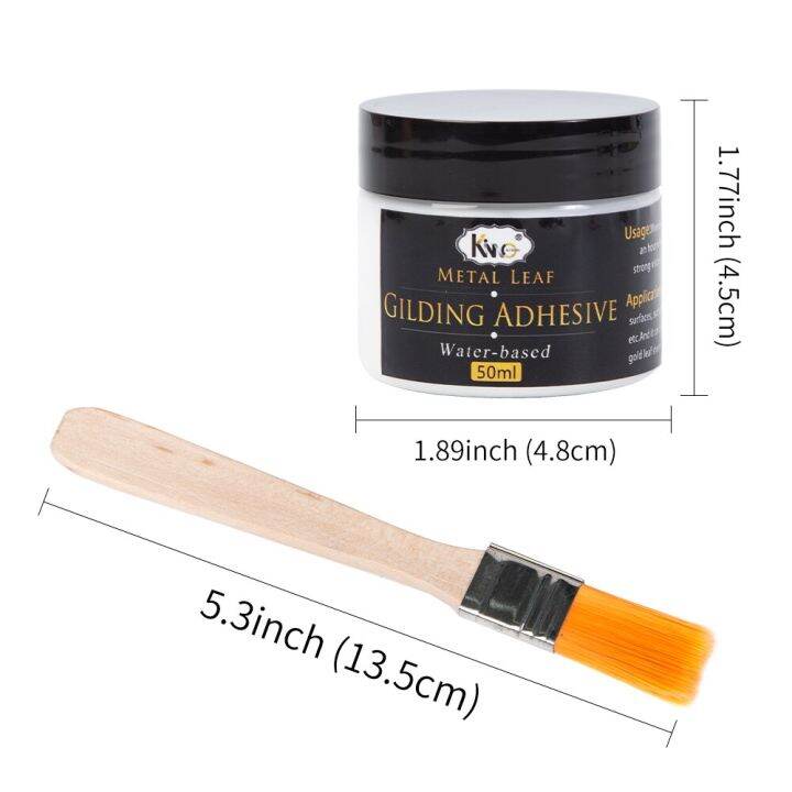 50ml Gilding Wax Gold Leaf Foil Waterbased Glue Gilding Glue for
