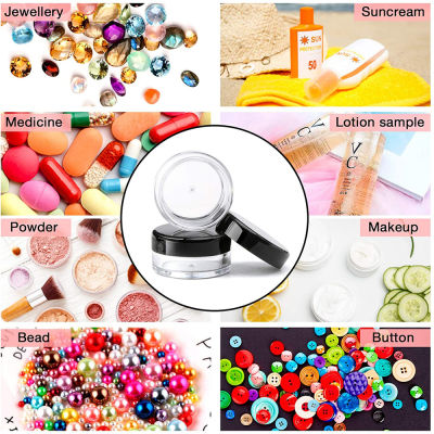 Pcs Cosmetic paste Jars Pot Box Nail Art Cosmetic Bead Storage Makeup Cream Plastic Container Round Refillable Bottles