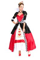 CP46 ชุดพระราชินี โพธิ์แดง แห่ง อลิซในแดนมหัศจรรย์ Dress for The Queen of Hearts Suit Alice in Adventures in the Wonderland Costume Disney Party Movie Cosplay Fancy Outfit