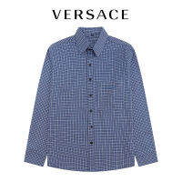 ♥(ภาพจริง)♥2023ใหม่ VersaceˉMen S Fit เสื้อแขนยาวอย่างเป็นทางการเสื้อหล่อฤดูใบไม้ร่วงที่มีคุณภาพสูงแฟชั่นสายแบบพิมพ์ผ้าฝ้ายเสื้อด้านบนสบาย