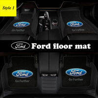 แผ่นรองพื้นรถยนต์ Ford,กันลื่นและกันเปื้อน4ชิ้นสำหรับการใช้งานทั่วไปสี่ฤดูกาลล้างทำความสะอาดได้คุณภาพระดับไฮเอนด์เหมาะสำหรับโฟกัส Mk2 Mk3 Carnival Ranger Mondeo S-MAX Kuga Mustang KA