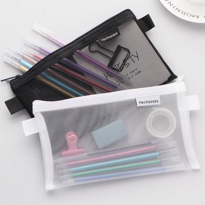 กระเป๋าดินสอ-ตาข่าย-กล่องดินสอ-กล่องปากกา-กระเป๋าใส่เครื่องเขียน-กระเป๋าน่ารัก-เกรดพรีเมี่ยม-สไตล์เกาหลี