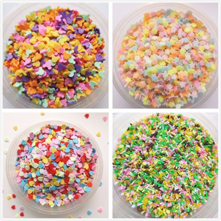 100g Resin Flatbacks Slime accessories Clay Sprinkles decoration For Slime  Charms Filler DIY Slime Supplies Fake Candy chocolate Cake Dessert Mud