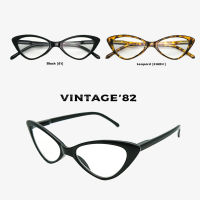 แว่นสายตายาว Vintage82 แว่นอ่านหนังสือ ทรง cateye ตาแมวเฉียง ขาแว่นเป็นขาสปริง